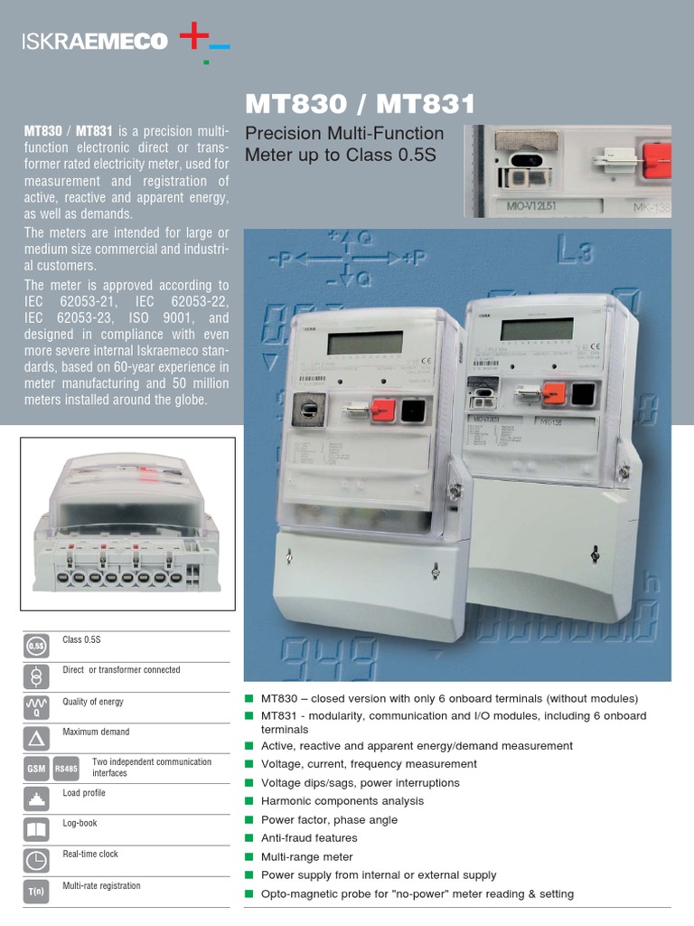 MT830/MT831 Precision Energy Meter | PDF | Power Supply | Electromagnetism