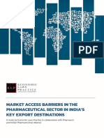 Market Access Barriers in The Pharmaceutical Sector in India's Key Export Destinations