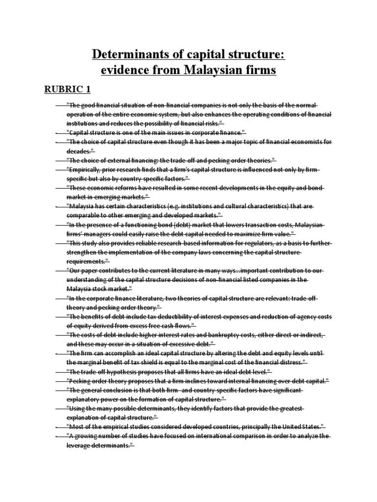 Journal Determinant PDF Capital Structure Financial Capital