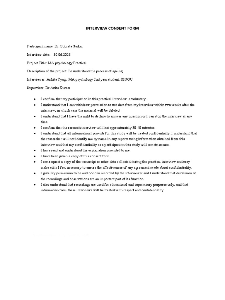 Interview Consent Form | PDF