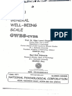 Manual For General Well Being Scale