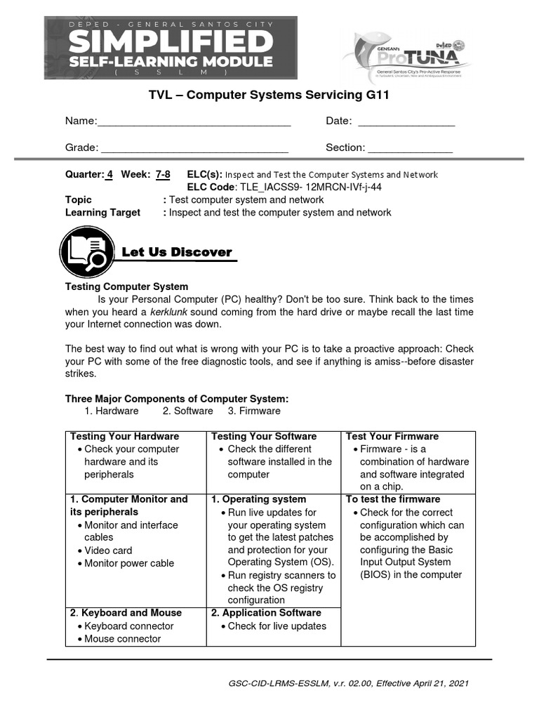 Testing Computer Systems and Networks | PDF | Personal Computers ...