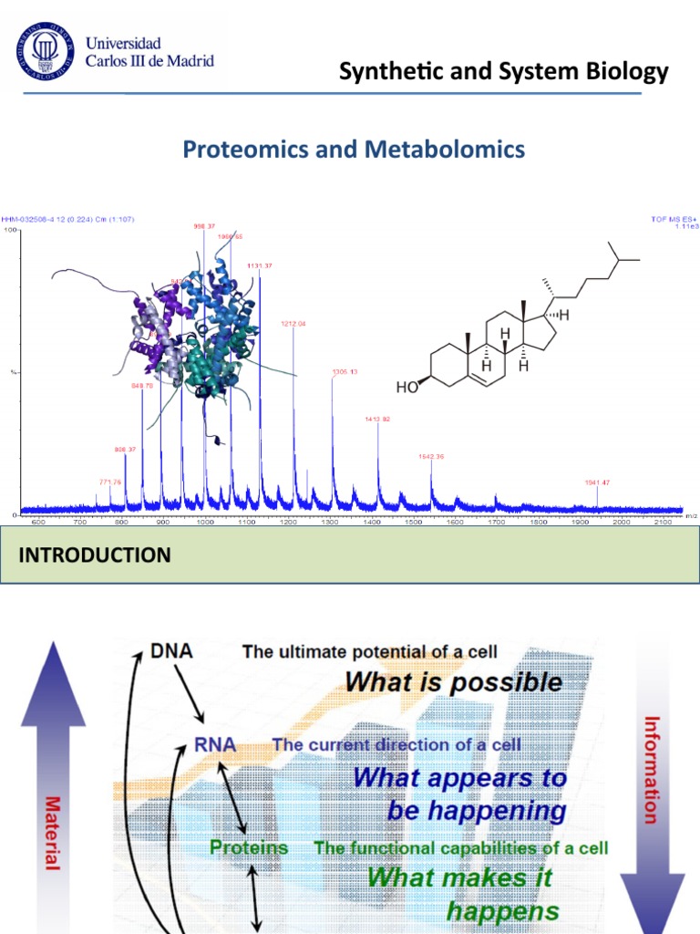 Introduction to Proteomics and Metabolomics | PDF | Mass Spectrometry ...