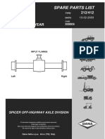 Spare Parts List: Spicer Off-Highway Axle Division