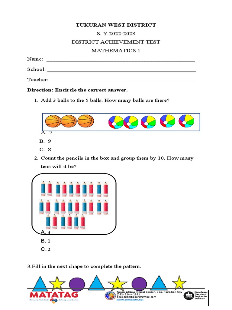 Math Grade 1 | PDF