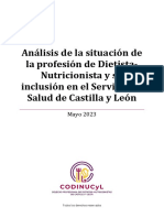 822 Analisis de La Situacion de La Profesion de DN y Su Inclusion en El Servicio de Salud de Castilla y Leon 2023