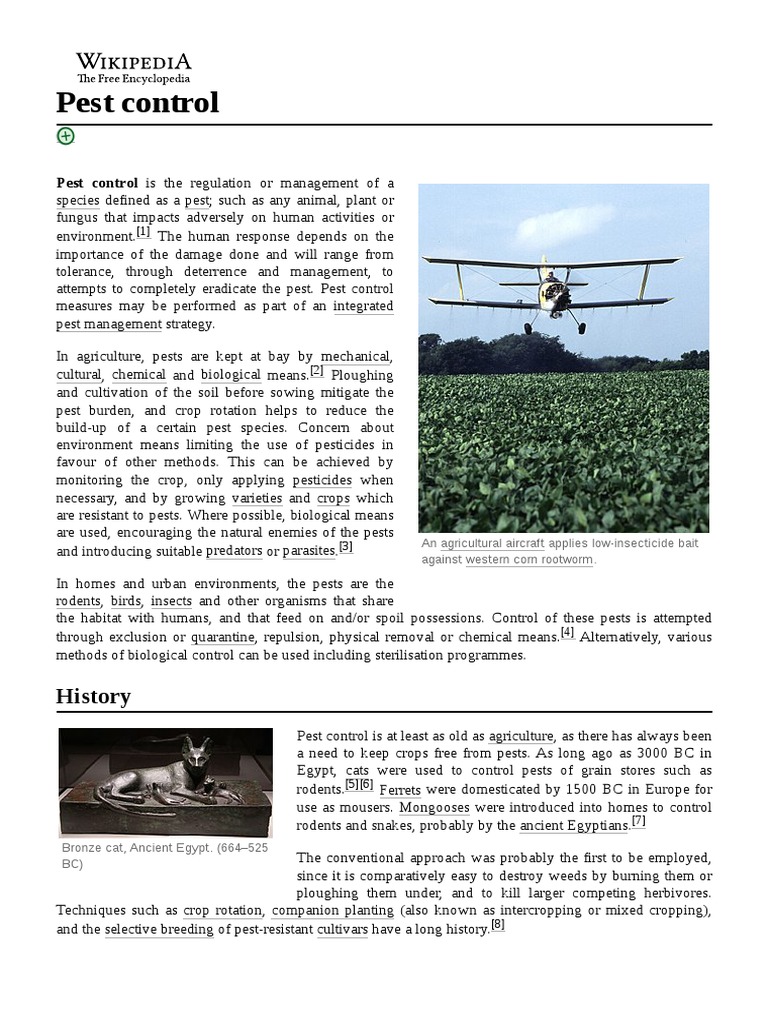 Pest Control | PDF | Pest Control | Biological Pest Control