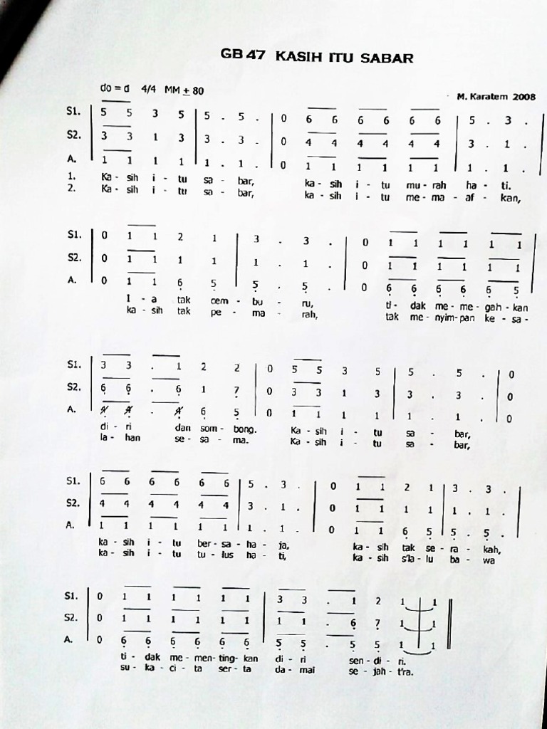 Kasih Itu Sabar | PDF
