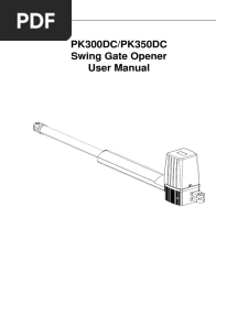 PK300DC PK350DC English User Manual - Id200 - Standard Version
