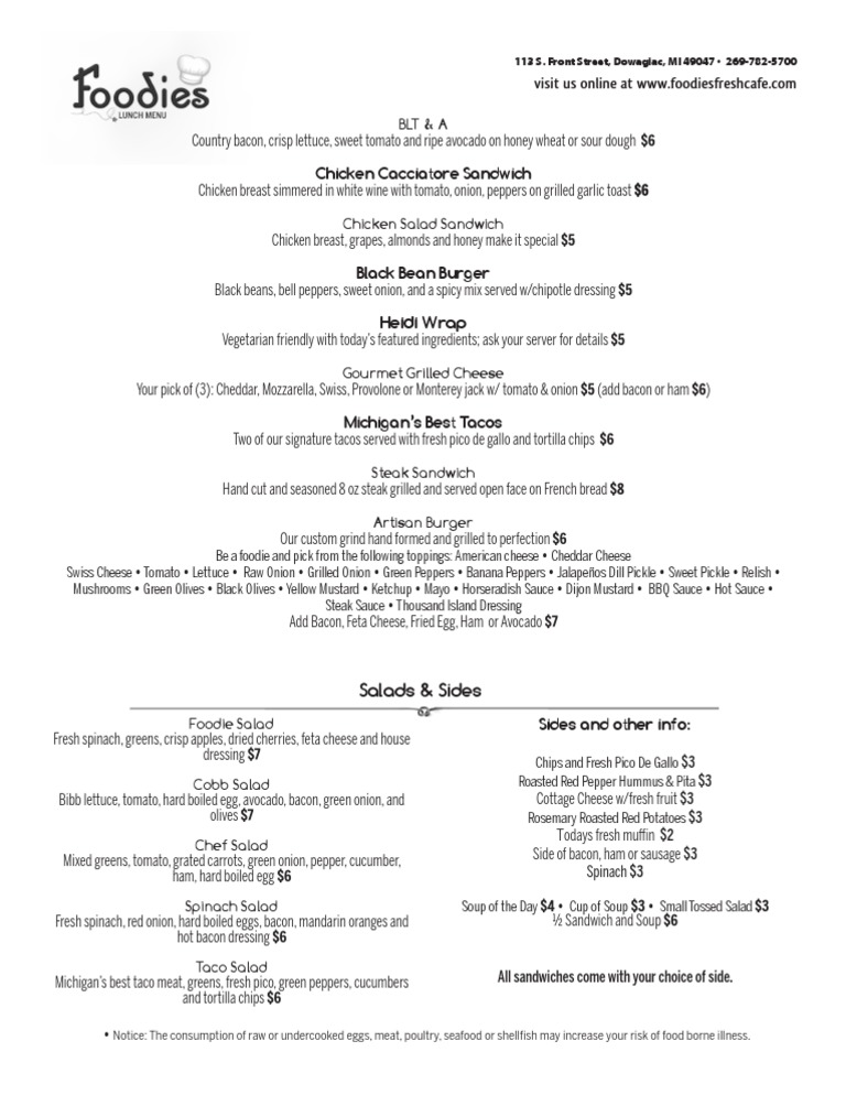 FoodiesMenuPg2 Tempedit | PDF