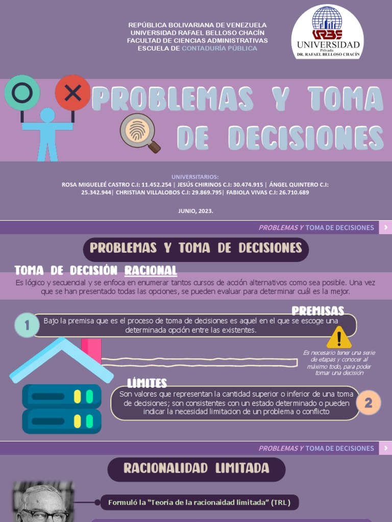 Problemas y Toma de Decisiones PDF Toma de decisiones Racionalidad