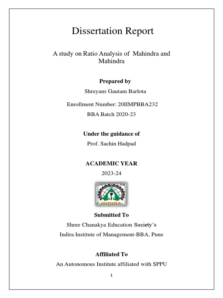 DISSERTATION | PDF | Equity (Finance) | Financial Statement