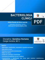 Apresenta o Da Disciplina Bacteriologia Cl Nica 2017.1