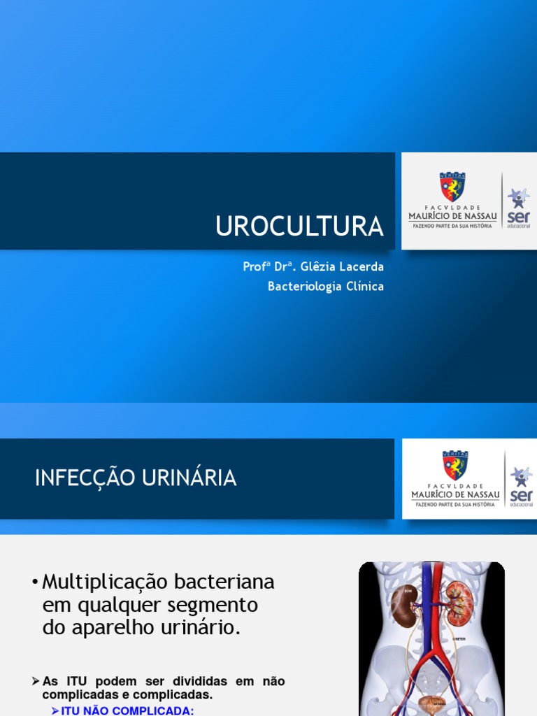 Aula 08 Urocultura | PDF | Infecção do trato urinário | Urologia