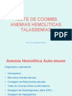 Teste de Coombs 3 + Anemia Hemolitica + Talassemias