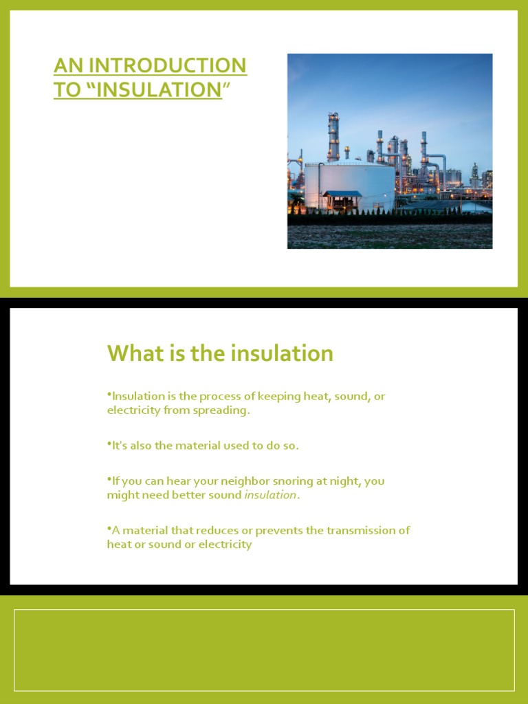 Understanding Insulation Basics | PDF | Thermal Insulation | Electrical ...