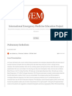 Pulmonary Embolism - International Emergency Medicine Education Project