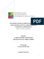 Reconstruccion Del Sacrificio Especial Como Titulo de Imputacion en La Responsabilidad Patrimonial