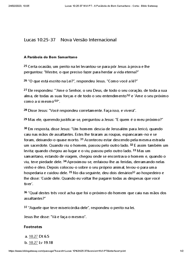 Lucas 10 25 37 nvi pt a par bola do bom samaritano certa bible