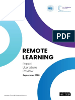 Remote Learning Rapid Literature Review