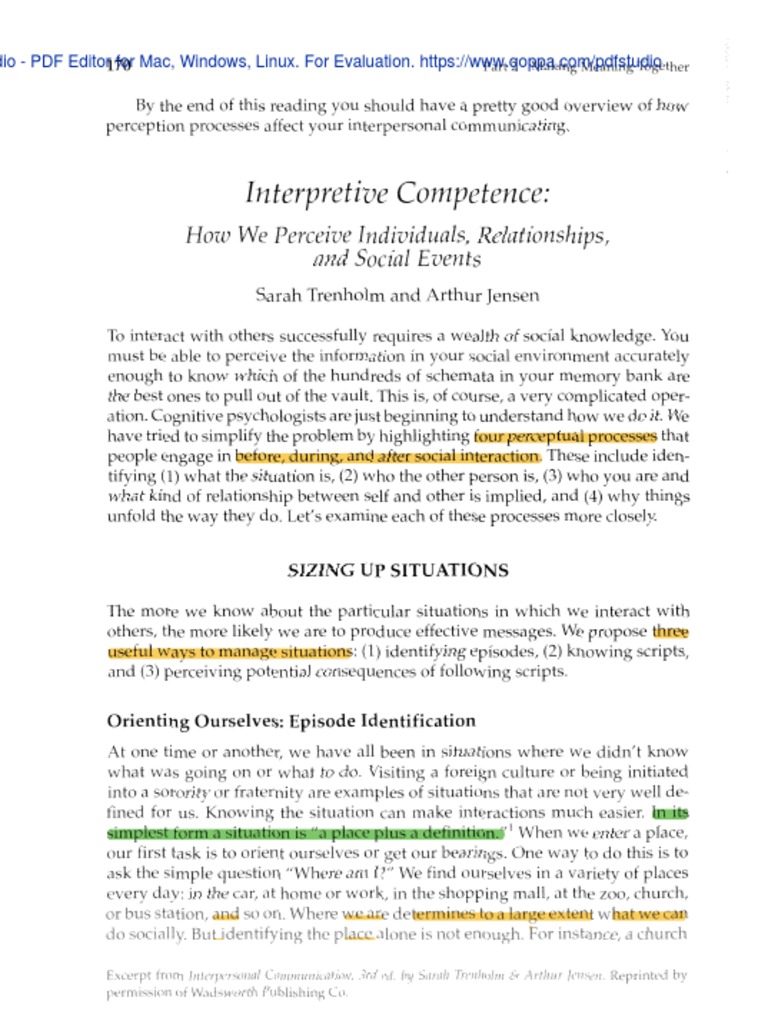 Interpretive Competence OCR | PDF | Psychological Concepts | Cognitive ...