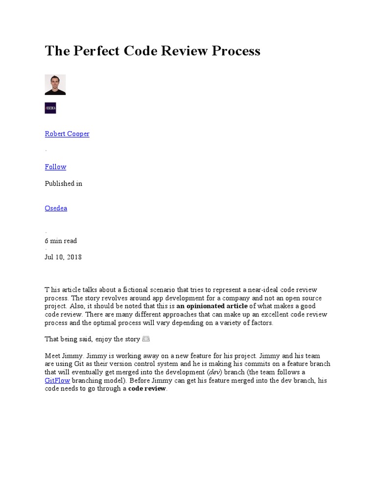 The Perfect Code Review Process | PDF