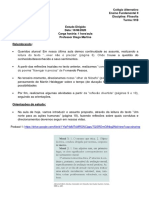 Estudo Dirigido de Filosofia - 91B (Aula 9) - 1