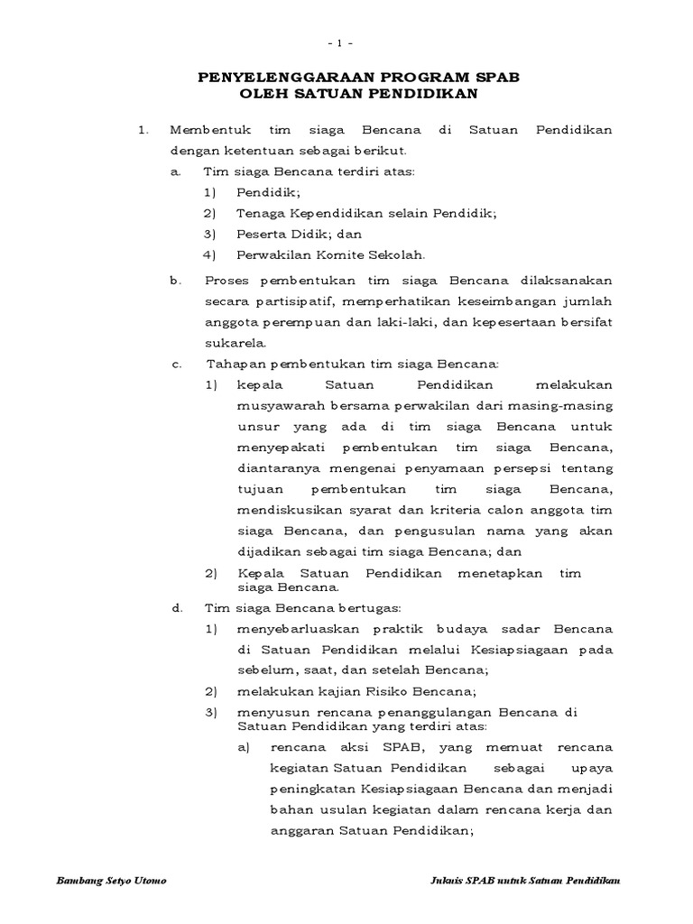 Implementasi Program SPAB di Sekolah | PDF