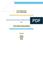 HR Internal Audit Report Template