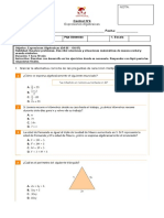 Control N°4 - Expresiones Algebraicas - 7mo Básico