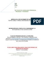 Circular Acto de Grado 23 de Noviembre de 2022