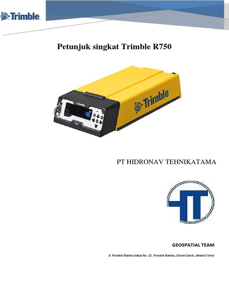 Panduan Trimble R750 untuk Surveyor | PDF