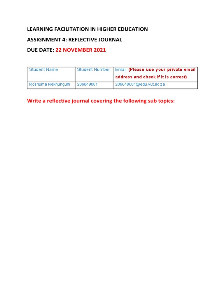 Reflective Journal on Learning Facilitation | PDF | Learning | Cognition