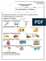 Evaluación Plan Lector Abril Modelo 2