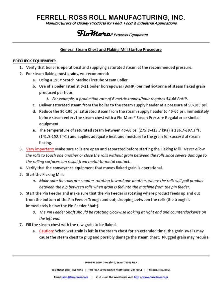 Steam_Chest_&_Flaker_StartupR190723 PDF Valve Steam