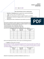 Math Pattern Task 16th