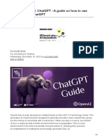 ChatGPT Tutorial ChatGPT - A Guide On How To Use OpenAIs New ChatGPT