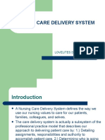 PATIENT CARE DELIVERY SYSTEM