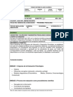 Informe Labor Docente Valoración y Diagnóstico Psi