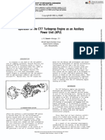 Operation of The CT7 Turboprop Engine As An Auxiliary