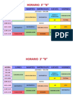 Horario 3° B