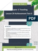 Learn & Talk I: Chapter 3 Traveling Lesson 29 Achievement Test 3
