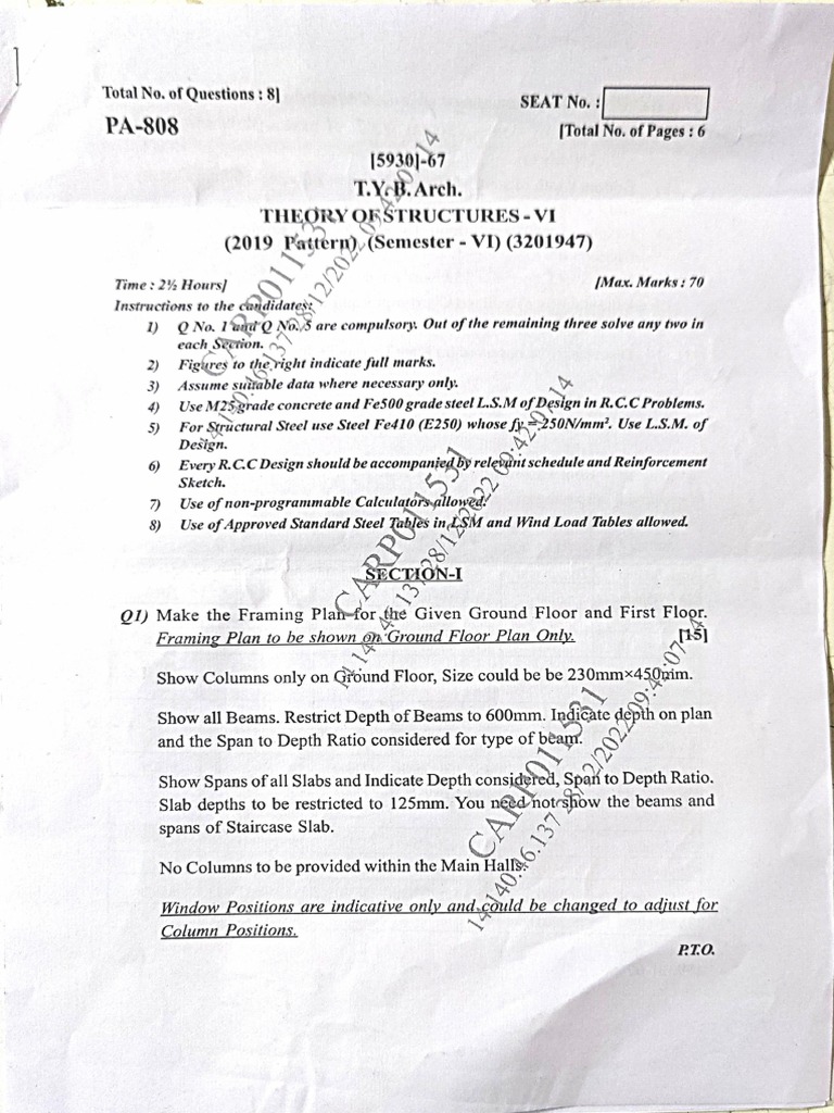 ToS VI 2019 pattern (1) | PDF