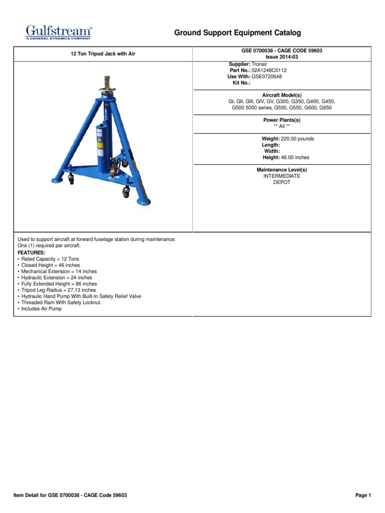 Ground Support Equipment Catalog | PDF | Aircraft | Aviation