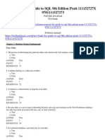 Guide To SQL 9th Edition Pratt 111152727X Test Bank