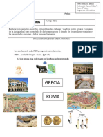 Evaluacion Griegos y Romanos 3°