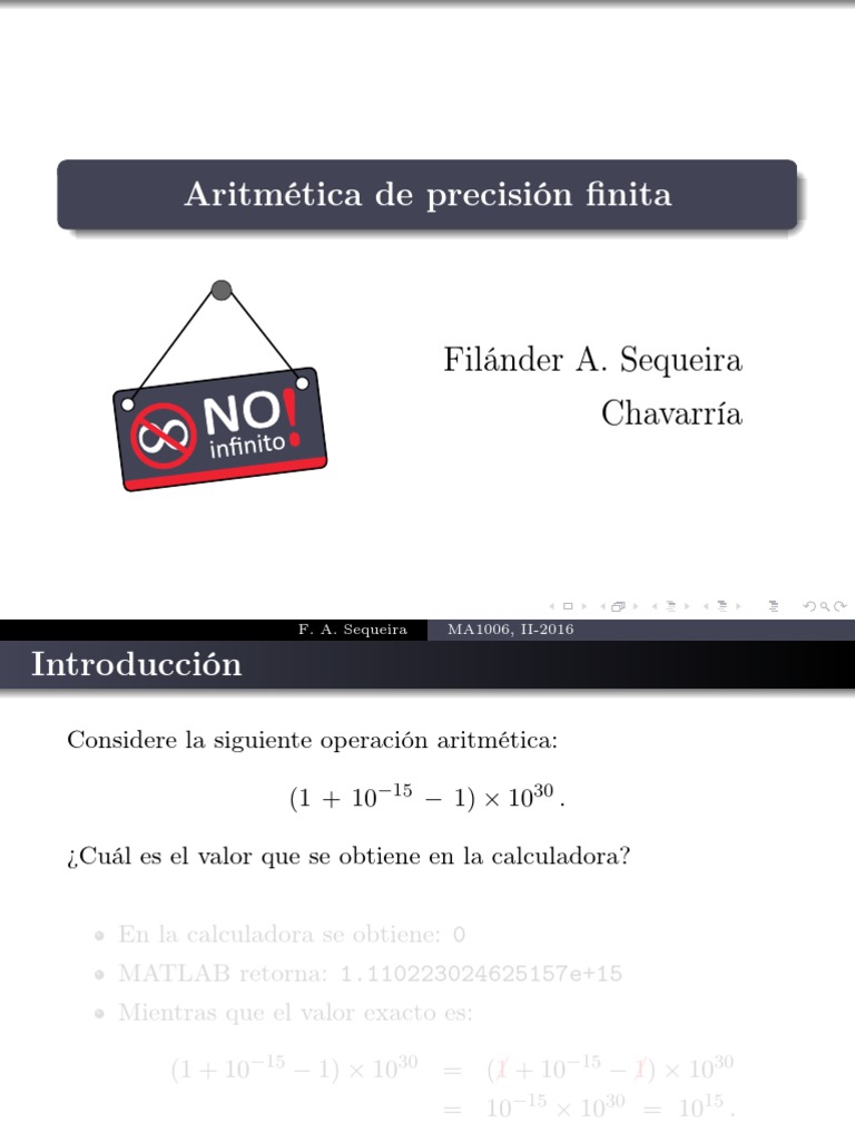 Cálculo de precisión en aritmética finita | PDF | Aritmética | Matemáticas
