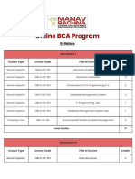 Manav Rachna Online Bca Syllabus