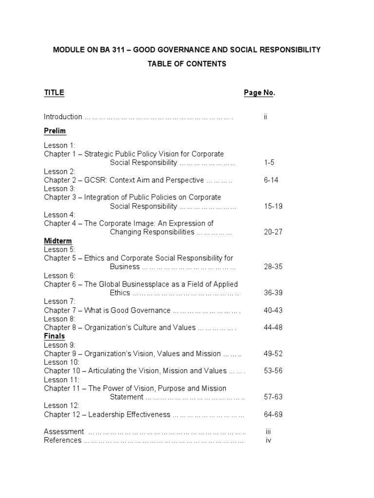 Good Governance Final | PDF | Corporate Social Responsibility ...