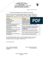 Acta de Conformacion Del Consejo Estudiantil 2022 Jeremias